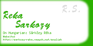 reka sarkozy business card